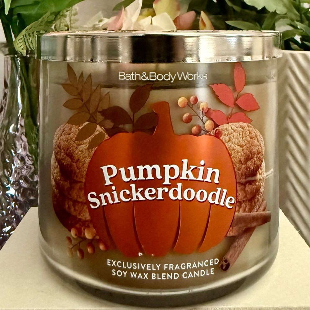 🆕🥮 BATH & BODY WORKS “PUMPKIN SNICKERDOODLE” 3-WICK CANDLE. NEW SOY WAX BLEND.